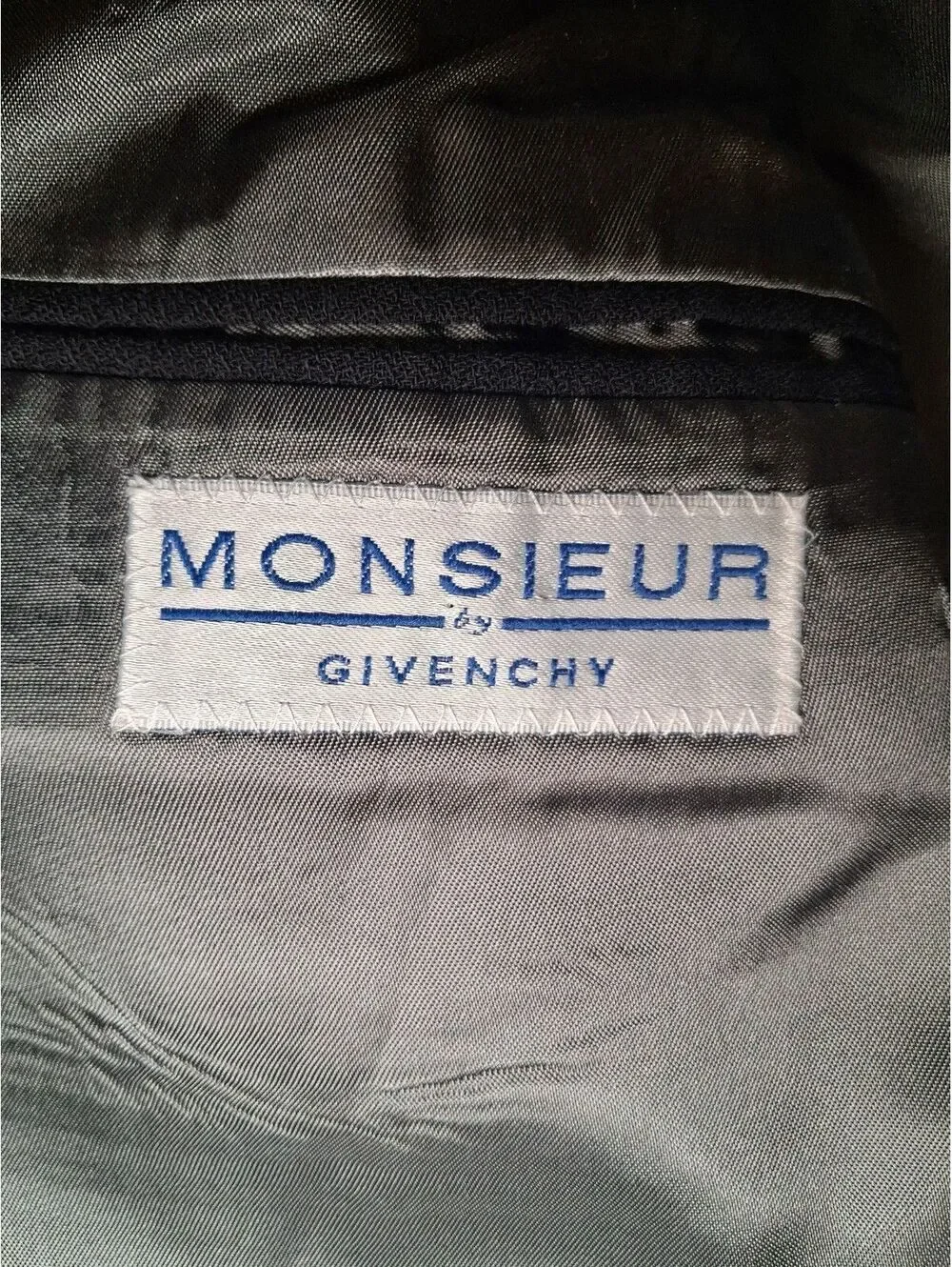 Givenchy Suit Jacket Sport Coat 48R Black 100% Worsted Wool